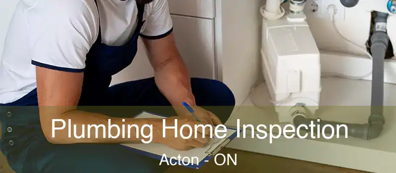  Plumbing Home Inspection Acton - ON